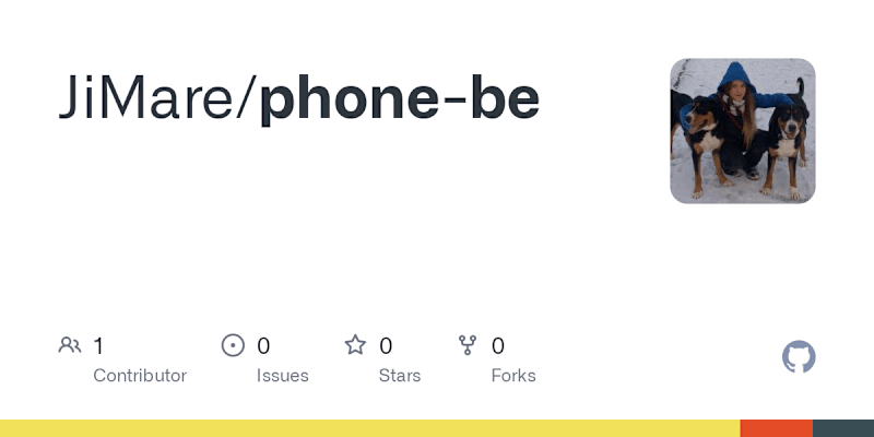 Cover image for GitHub - JiMare/phone-be