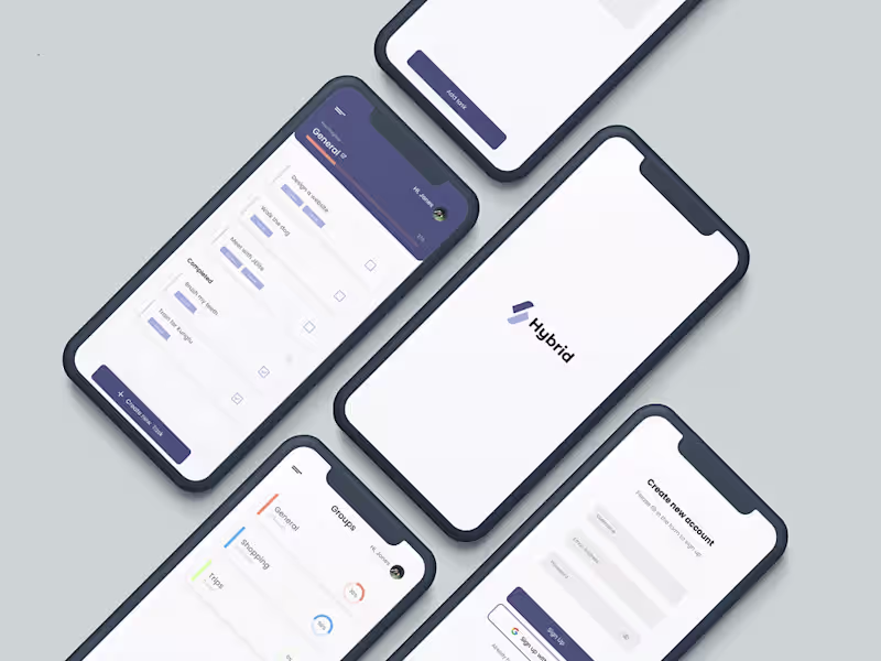 Cover image for Hybrid app: to-do list progress tracker