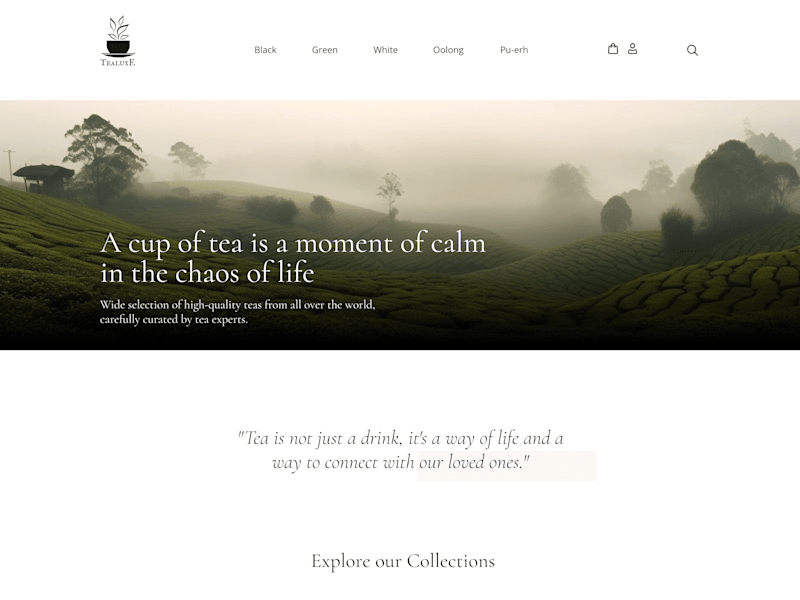 Cover image for Responsive Website for Tea Shop HTML/CSS
