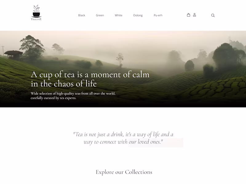 Cover image for Responsive Website for Tea Shop HTML/CSS