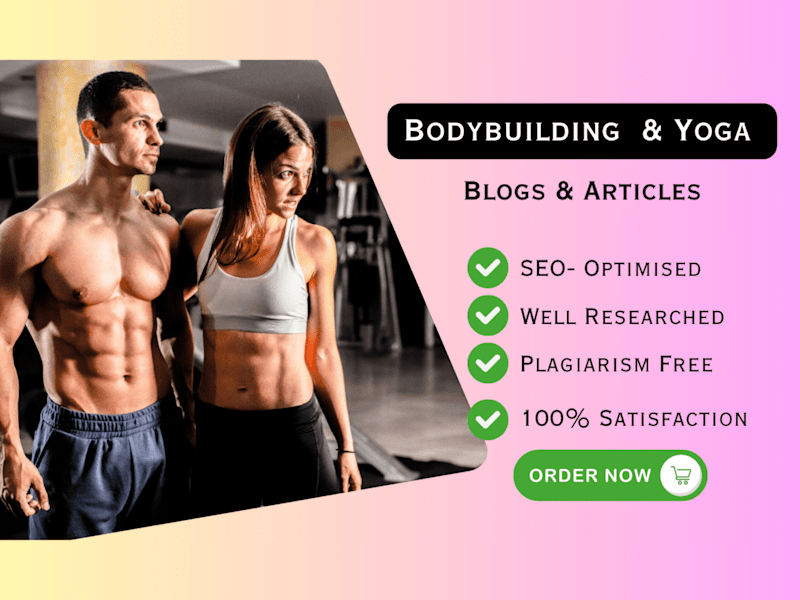 Cover image for Bodybuilding & Yoga Articles And Blogs Upto 2000 Words