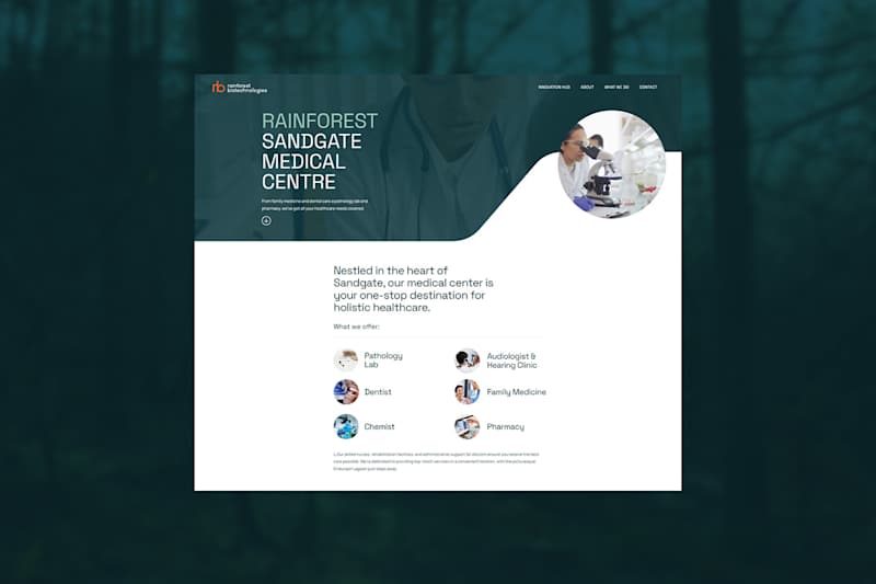 Cover image for Rainforest Biotechnologies Website Design