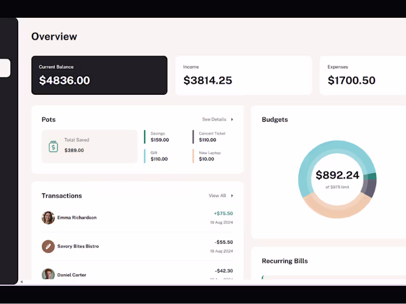 Cover image for Finance App Budgeting Made Beautiful. Designed a sleek, user...