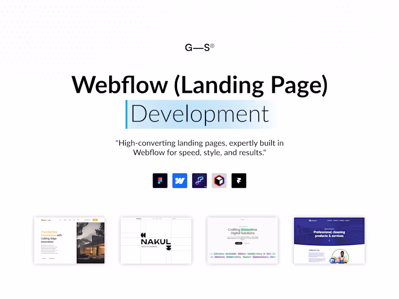 Cover image for Webflow - Landing Page Development