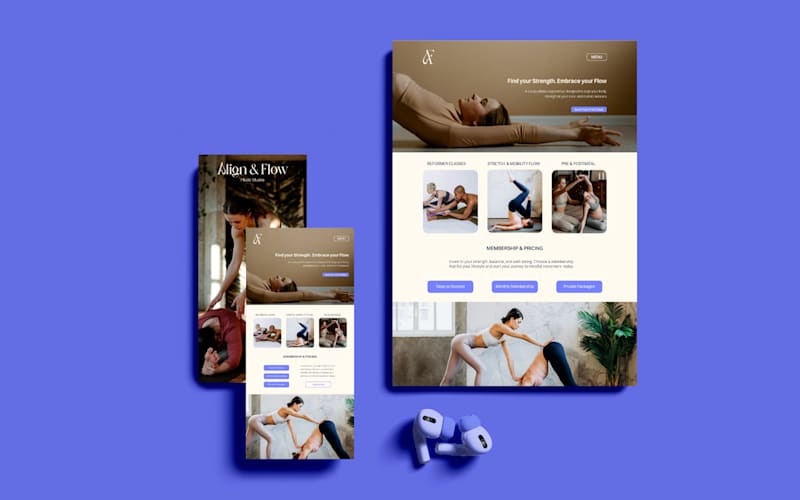 Cover image for Align & Flow Pilates Studio – A Luxury Brand Identity