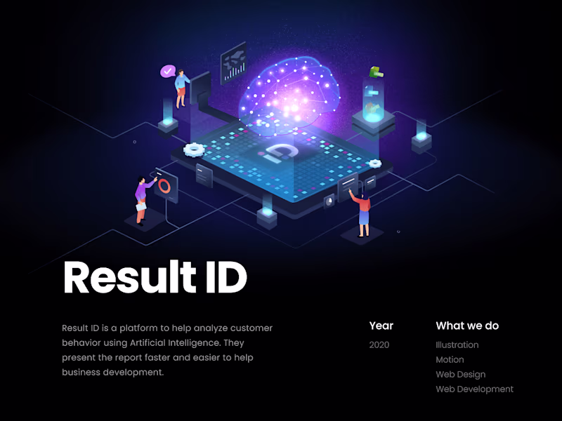 Cover image for Resultid - Website and Illustration Set for AI Platform
