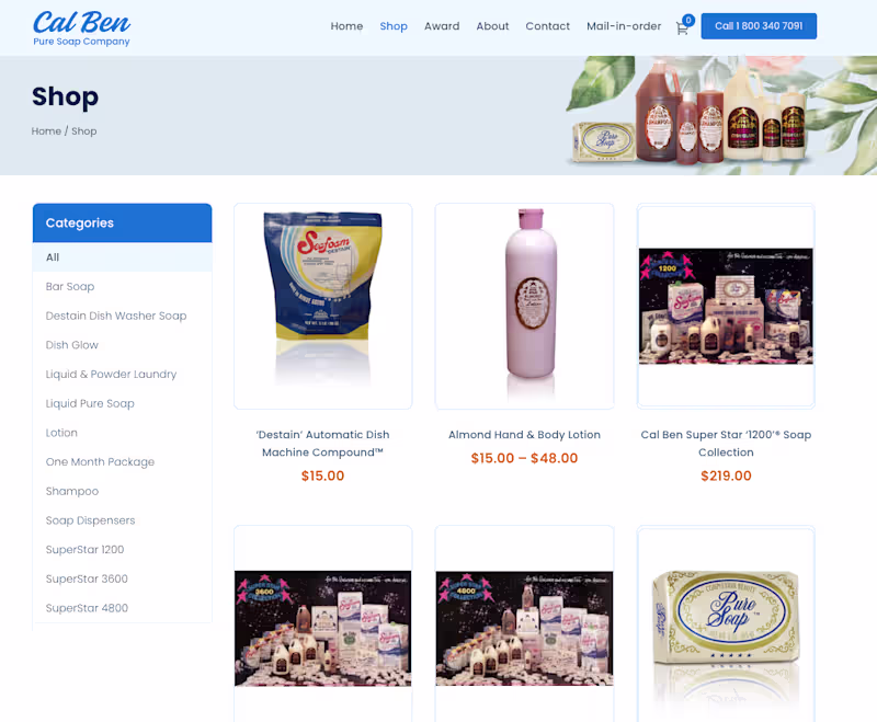 Cover image for CalBen Soap ECommerce