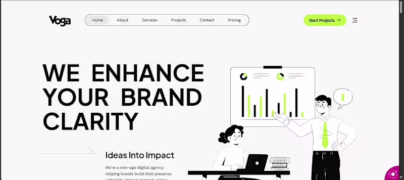 Cover image for Voga Digital Agency Website Development