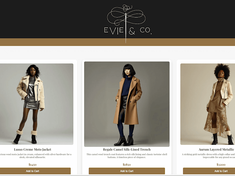 Cover image for Full-Stack E-Commerce Platform: Evie & Co.