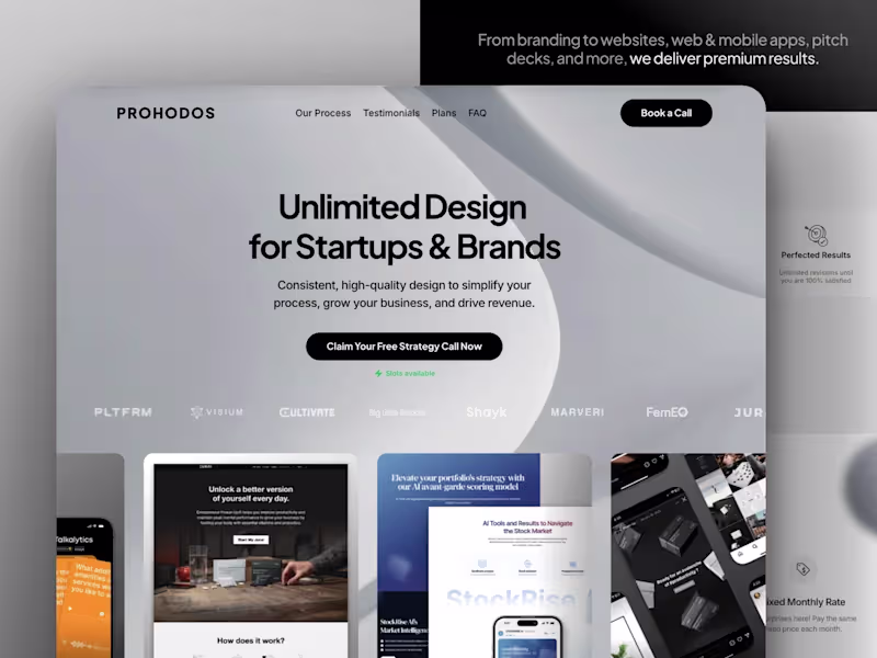 Cover image for PROHODOS - Unlimited Design for Startups and Brands