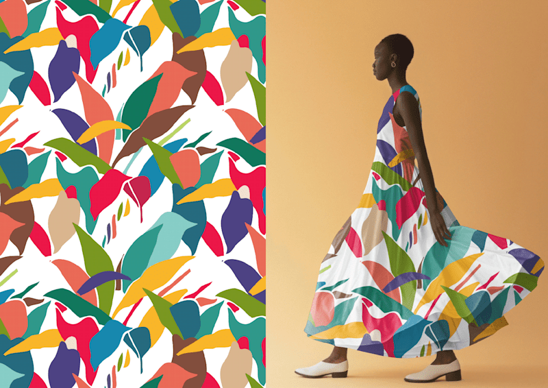 Cover image for Colorful Botanical Pattern Collection for Fashion line
