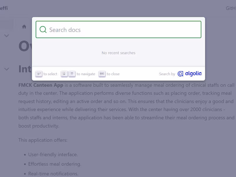 Cover image for Canteen App Documentation Site