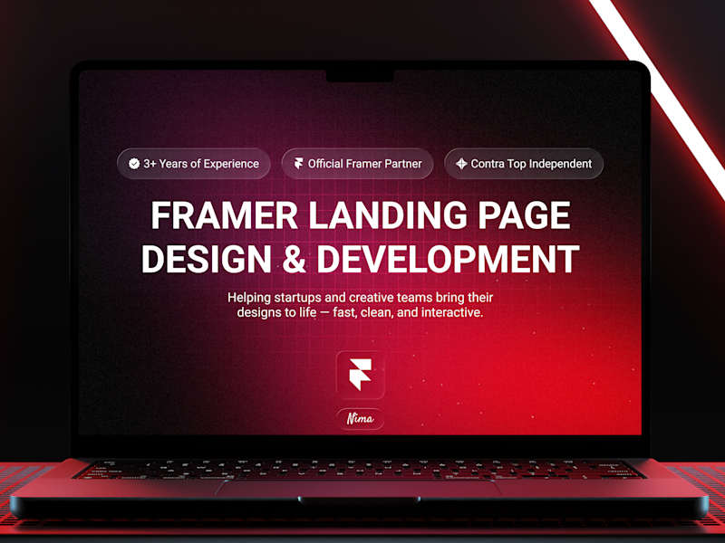 Cover image for Framer • Landing Page Design & Development