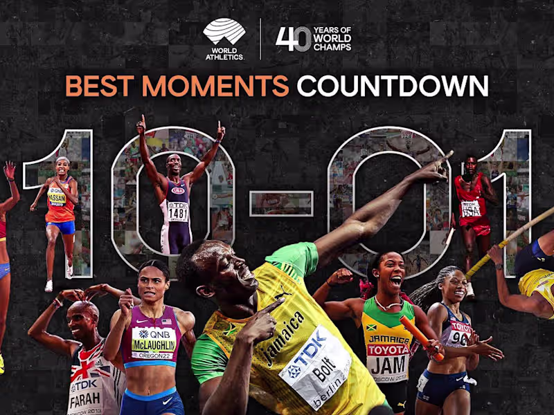 Cover image for Top 40 Greatest Moments of World Athletics