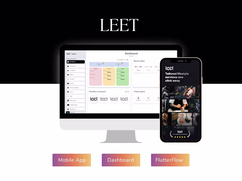 Cover image for LEET - Book premium lifestyle services at home