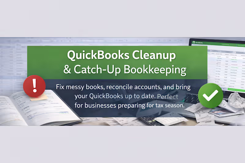 Cover image for Quickbooks Cleanup & Catch-Up Bookkeeping