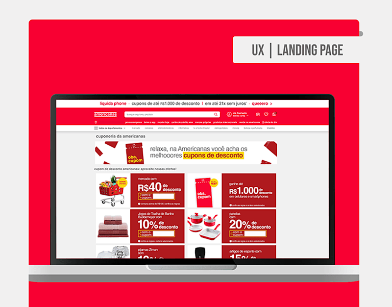 Cover image for hotsite | cuponeria americanas :: Behance