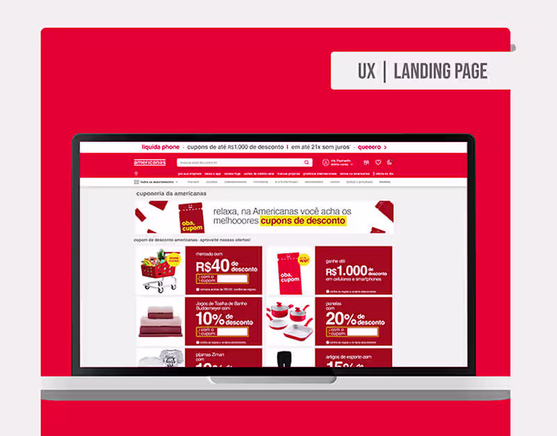 Cover image for hotsite | cuponeria americanas :: Behance