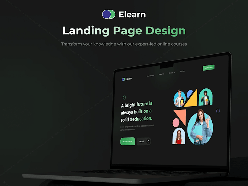 Cover image for Elearn: Education Website on Behance