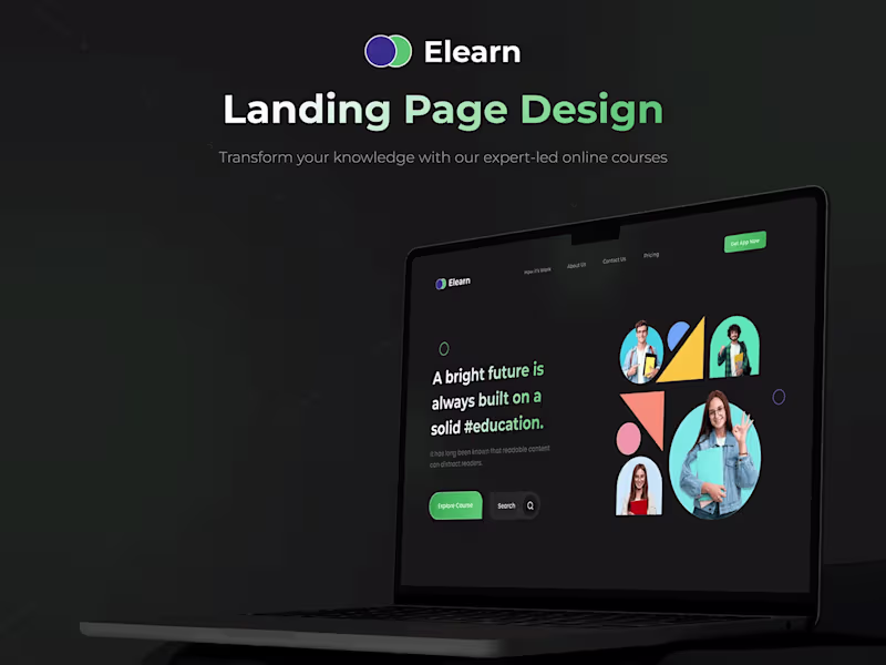 Cover image for Elearn: Education Website on Behance