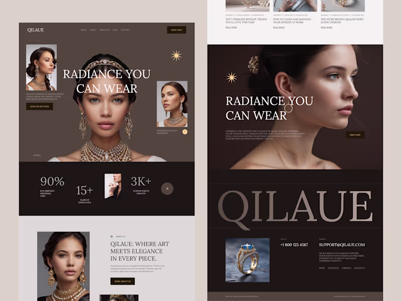 Cover image for Qilaue Jewelry Store Website Design