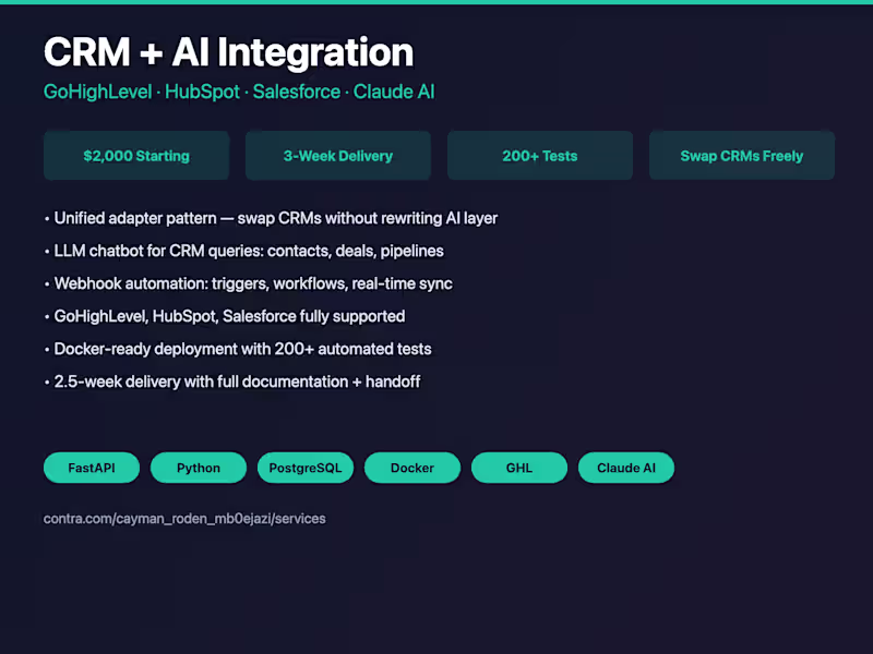 Cover image for CRM + AI Integration