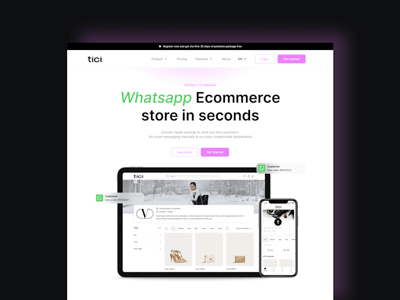 Cover image for Tici e-commerse website