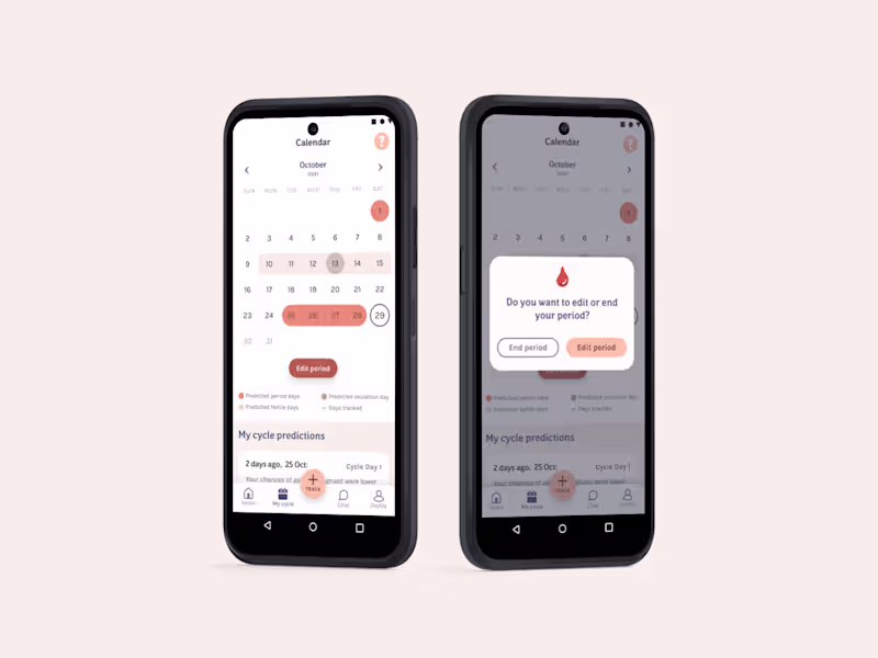 Cover image for Grace Health Cycle Tracking Page Redesign