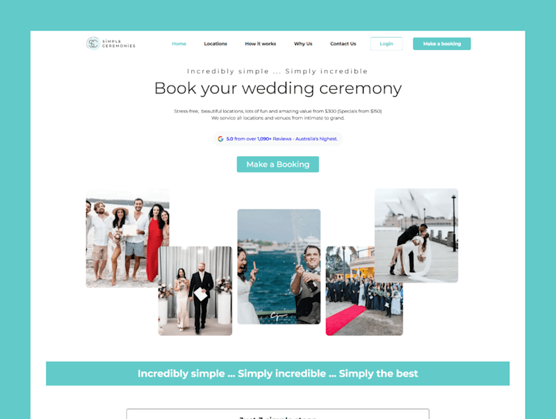 Cover image for Website Redesign & Optimization for Simple Ceremonies