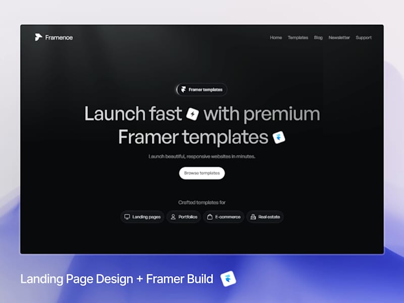 Cover image for Landing Page Design + Framer Build
