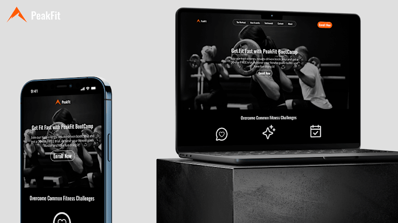 Cover image for PeakFit Bootcamp Landing page 