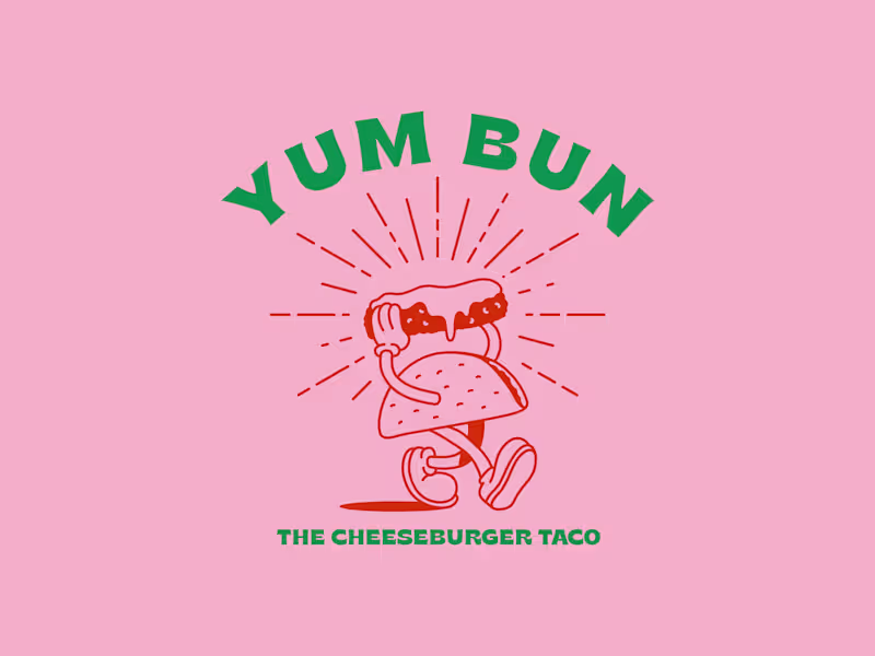 Cover image for YUM BUN Cheeseburger Taco Brand