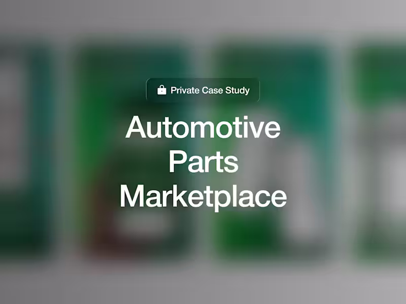 Cover image for Automotive Marketplace: Spare Parts Discovery & Sales
