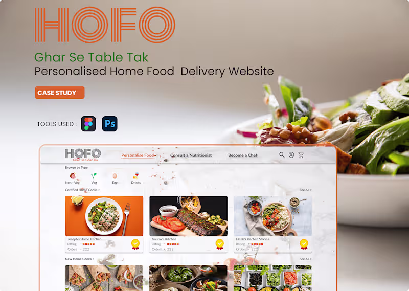 Cover image for HoFo - Personal Food Delivery - UI/UX Case Study