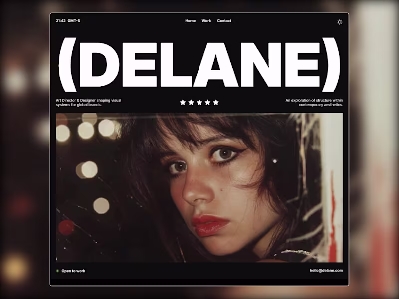 Cover image for DELANE - Minimal Light and Dark Portfolio