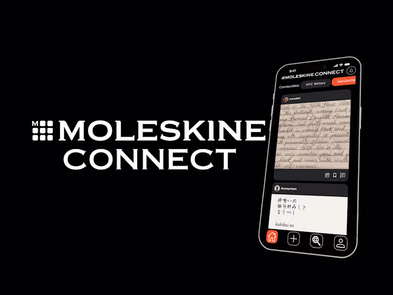 Cover image for One of my past projects, Moleskine Connect. Our team was tas...
