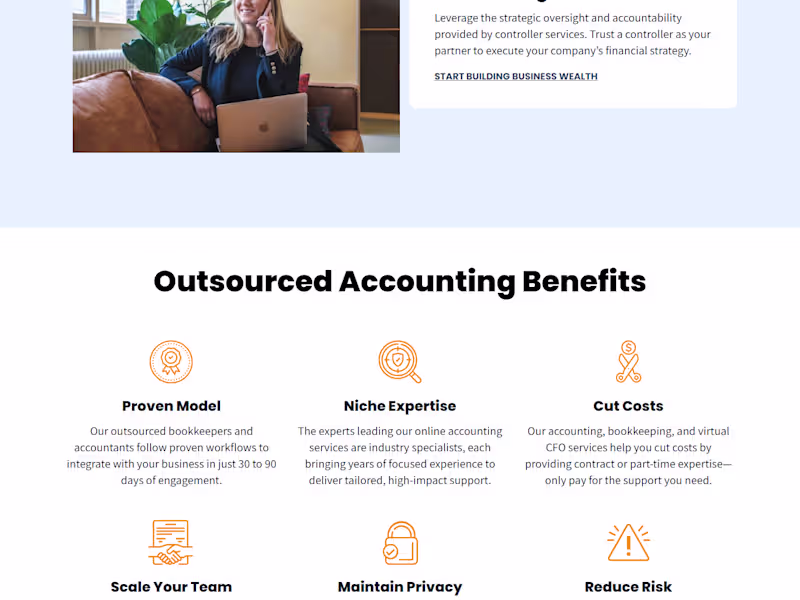 Cover image for I will design Finance, Accounting andbookkeeping website on Wix