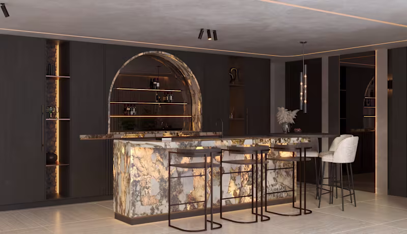 Cover image for Pool house 3d visualization | 3d interior rendering