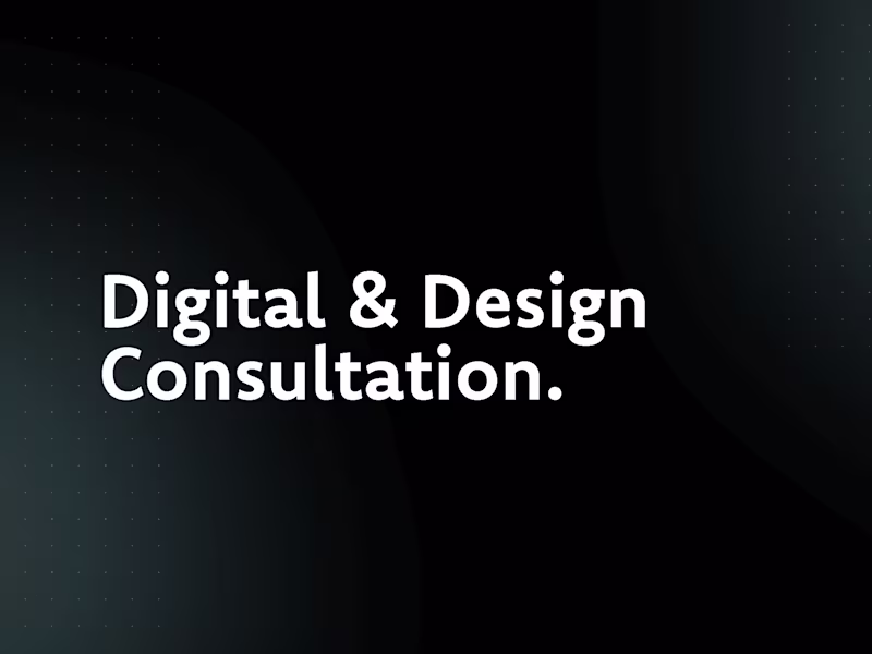 Cover image for Digital & Design Consultation 🚀