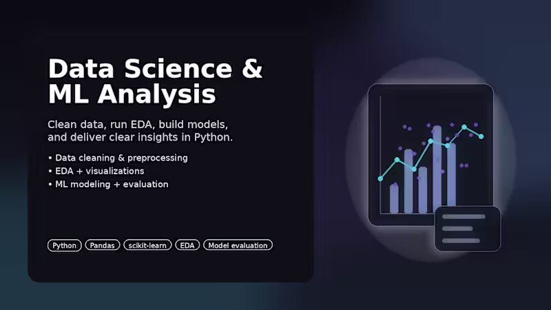 Cover image for Data Science & ML Analysis (Python / Pandas)