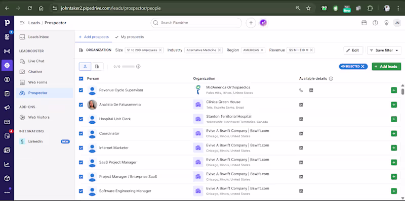 Cover image for Pipedrive Prospector & CRM setup 