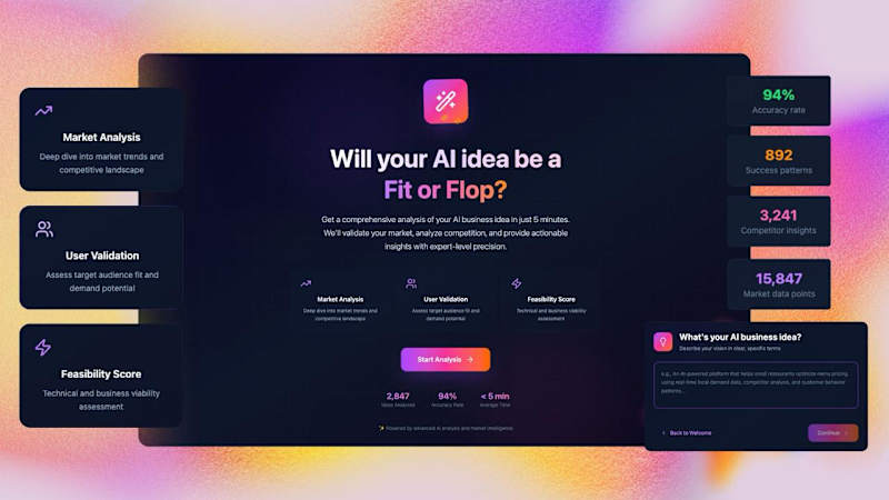 Cover image for Fit or Flop: AI Startup Evaluation Tool Design