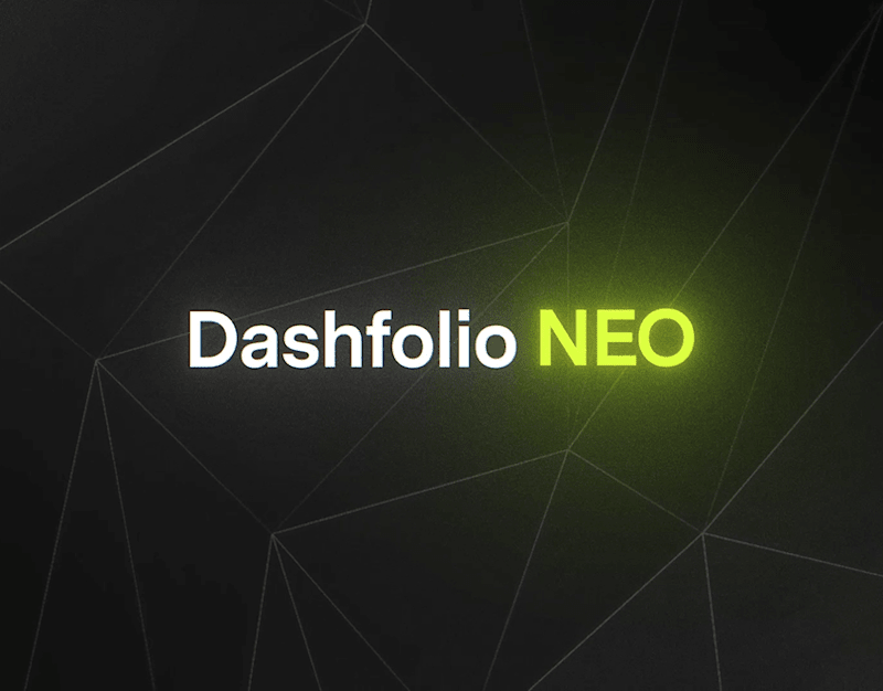 Cover image for Dashfolio Neo Framer Template