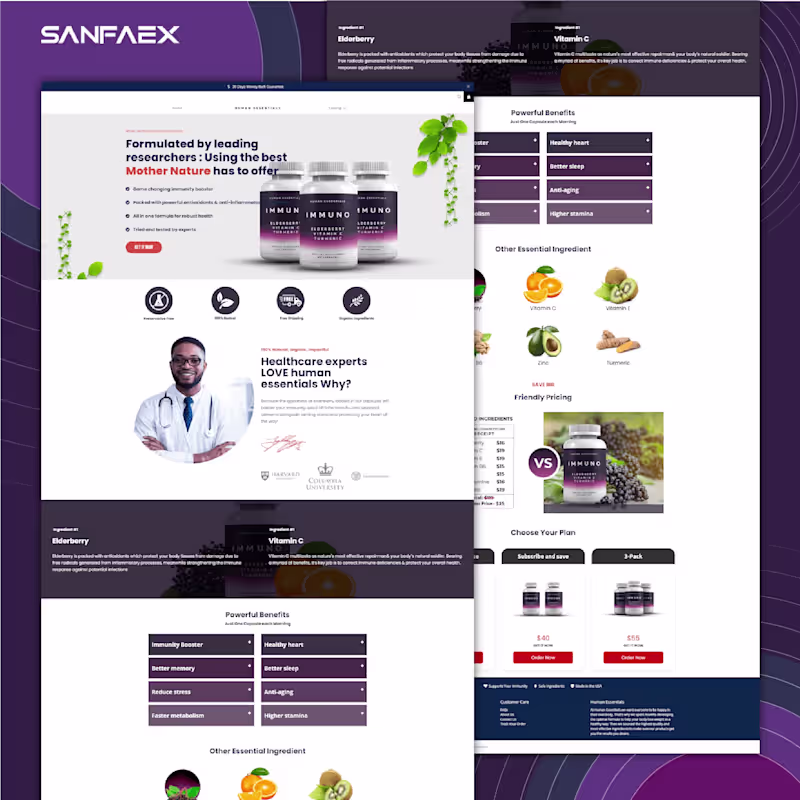 Cover image for Conversion-Optimized Shopify Store for a Supplement Brand