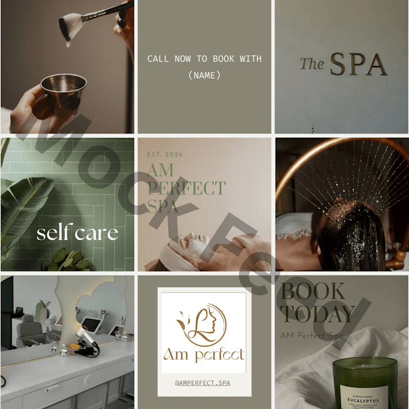 Cover image for Salon & Spa Mock Instagram feed