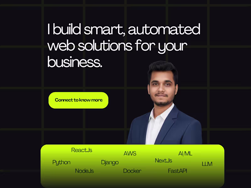 Cover image for I Build Websites and Automate Your Business