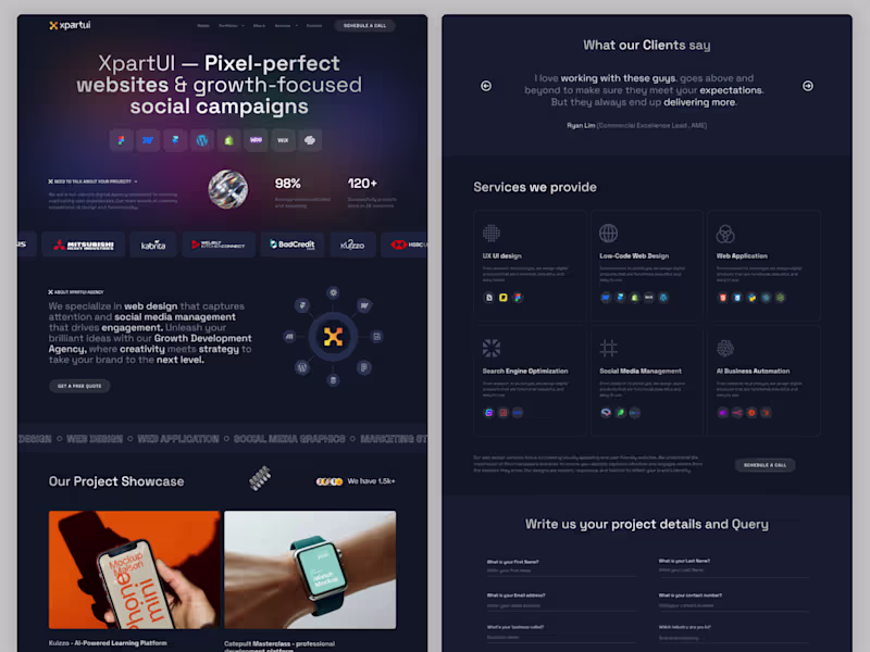 Cover image for Website design and development agency