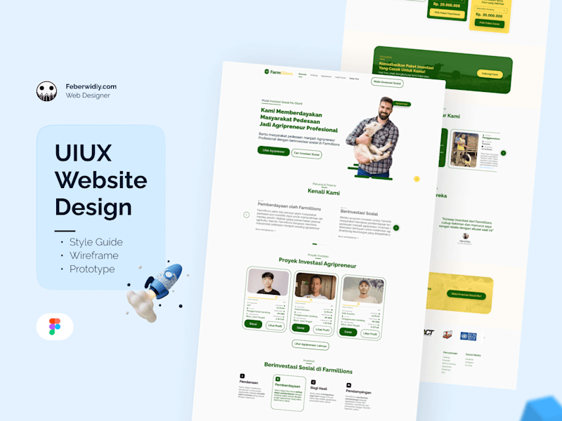Cover image for Landing Page Farmillions - Farm Company Branding 