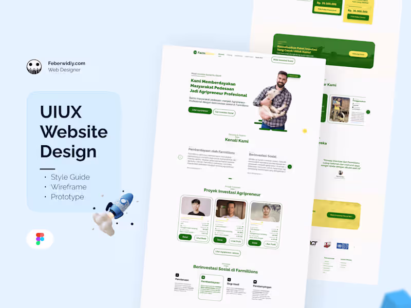 Cover image for Landing Page Farmillions - Farm Company Branding 