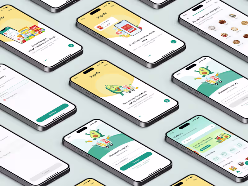 Cover image for Ingrify - AI powered Health app | Brand identity